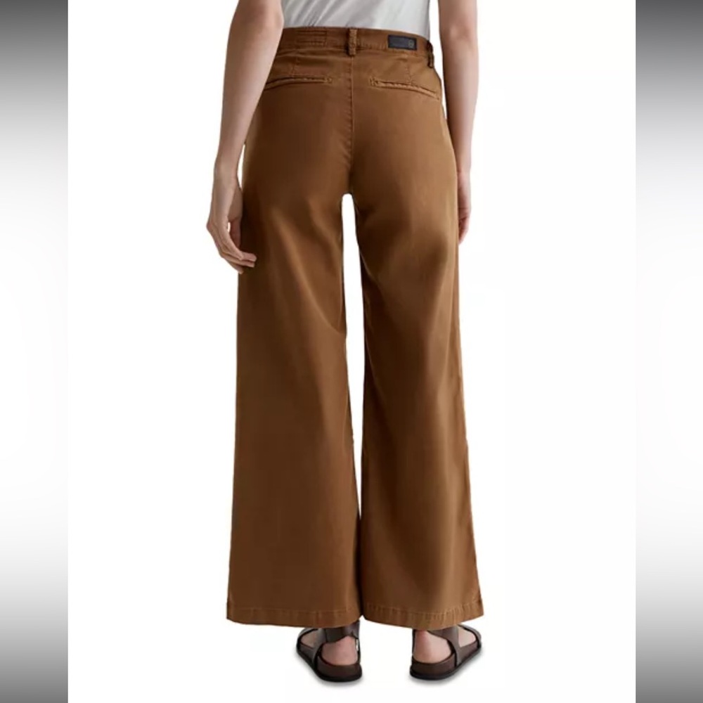 AG Adriano Goldschmied Caden Wide Leg Tailored Trousers Brown Size 27 NWT - Picture 3 of 10